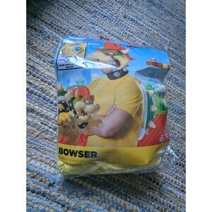 NWT Bowser Costume Accessory Kit Yellow Green Spiked Shell Inflatable Cosplay
